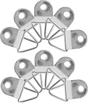 HOMSFOU 1 Set Small Triangle Rings Picture Hangers with Screws Picture Frames Hang for Hanging Clock Paintings Artwork Frame Hook Photos Silver
