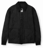 Desigual Men's Patchwork quilted overshirt Black NEW with tags $209