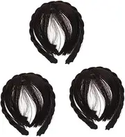 Homoyoyo Pcs Headband Wig Bangs Brown Fringe Front Hair Extensions Comfortable Adjustable Headband for Women for Occasion