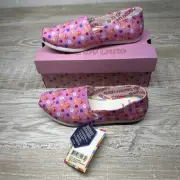 Toms X Alpargata Pink Candy Land Confections Print Women Size 7 Limited Edition