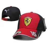 在飛比找蝦皮購物優惠-FERRARI F1賽車法拉利棒球帽活動男女純棉回彈帽可調節