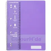 ColourHide A4 Recycled Lecture Book 140 Page Lavender