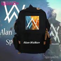 在飛比找蝦皮購物優惠-艾倫沃克電音alan walker學生包大容量雙肩背包男女青