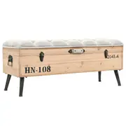 Storage Bench 110 cm Solid Firwood vidaXL