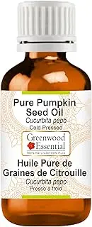 Greenwood Essential Pure Pumpkin Seed Oil (Cucurbita pepo) Cold Pressed 30ml (1 oz)