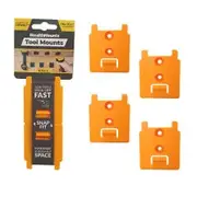 STEALTHMOUNTS DeWalt Tools XR Range 18/20v Tool Mounts Yellow - 4 Piece TMDW18YLW4