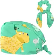 [YTYVAGT] Scrub Caps Women,Scrub Hats Suitable for Women,Cartoon Bird Hippopotamus
