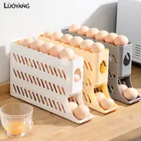 在飛比找蝦皮商城優惠-洛陽牡丹 雞蛋收納盒雞蛋架 自動滾蛋雞蛋保鮮盒