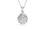 Solid 925 Sterling Silver Shamballa Pendant