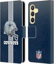 Head Case Designs Officially Licensed NFL Helmet Dallas Cowboys Logo Leather Book Wallet Case Cover Compatible with Samsung Galaxy S24 5G