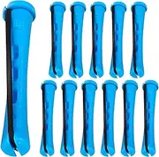 No Heat Hair Curlers | 12X Curlers For Long Hair With Rubber Bands - Heatless Styler Tool For Women Night Home Use And Travel