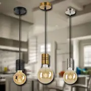 Lang Pendant Suspended Cord Set in Antique Brass, Black, Nickel, White