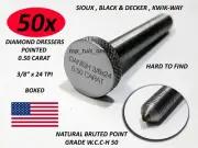 50x SIOUX,BLACK & DECKER VALVE SEAT WHEEL DIAMOND DRESSER 3/8" UNF 24 TPI BOXED