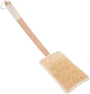 Long-handle Loofah Bath Brush Wooden Handle Back Scrubber Brush Exfoliating Shower Back Brush