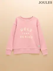 Joules Kids' Sundaze Pink Crew Neck Sweatshirt (AN2920) | $37 - $42