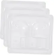 WEKADRIN 3-piece Eyelash Practice Tray Set Realistic Face Models for Eyelash Grafting Training