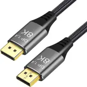 CableDeconn 8K 4K DP Cable 32.4Gbps HDCP 3D Slim Flexible 3M Copper Cord
