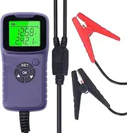 Aoveew A300 Digital Car Battery Tester Automotive Battery Analyzer for 12V Batteries, Accurate CCA, Voltage, and Proof Testing with Reverse Polarity Protection (Purple)