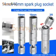 3/8" Universal Spark Plug Socket 14mm/16mm Magnetic Socket Spanner Removal Tools