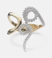 [Yeprem] Yeprem Golden Strada 18kt gold bangle with diamonds One Size silver