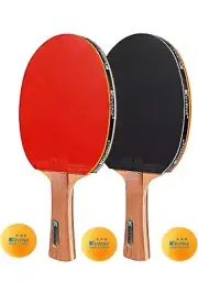 KEVENZ 2-Pack Patent Advanced Table Tennis Racket Come with Anti-Skid Handle