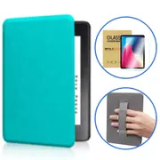 StylePro, combo, Kindle Handstrap case + screen protector, cover for Kindle Basic, ice blue.