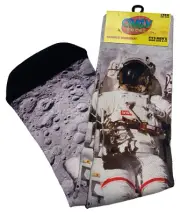 NASA Neil Armstrong Crazy Astronaut Moon Men Sz6-12 Tight-fit Space Socks Sox