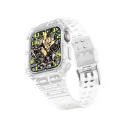 Nevenka Sport Rugged Watchbands with Bumper Case Compatible for Apple Watch-Clear Matte