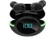 Bluetooth 5.3 Wireless Earbuds Touch Control Case for Wireless Charging IPX7 Black