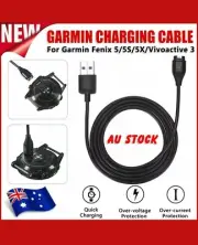 AU USB Charger Charging Dock Cable For Garmin Vivoactive 3 Fenix 5 5X 5S 6 6s 6x