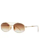 Ray-ban Narrow Aviator-style Sunglasses - Gold ONE SIZE