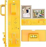 Picture Hanging Tool, Picture Frame Hanging kit with Level, Picture Frame Level Ruler with Making Position, Hooks, Nails and Hanger Level Perfect for Photo Frames, Mirrors, Clocks, Artwork - by M.A.D. for Everything