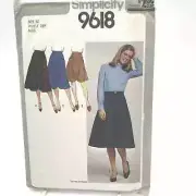 Simplicity 9618 Flared Skirt Misses Size 14 Vintage Uncut Sewing Pattern