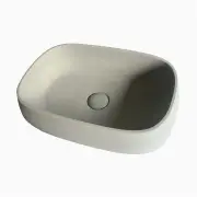 Solid Limestone Rectangle Basin - Matte Stone Finish - Above Counter Top - 500 x 340mm