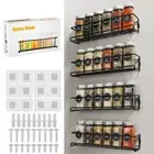 4/8/12X SPICE HERB JAR RACK HOLDER KITCHEN DOOR CUPBOARD STORAGE WALL ORGANISER