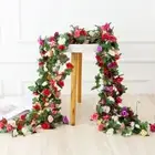 Garland Flowers Garland Fake Plant Vines Artificial Rose Flowers Garden Arch