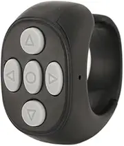 TIKTok Bluetooths Page Turner Remote, Wireless Remote ScrollingRing Clicker for iOS for Android, Camera Shutter Selfie Remote, Multifunctional Home Page Turner for Reading (Black)