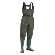 Fishing Waders for Men with Boots Womens Chest Waders 2-Ply Nylon/PVC 12 Green