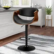 [ALFORDSON] Bar Stool Trice Adjustable Kitchen Stool Swivel Counter Wooden Dining Chair in 61-82cm Seat Height with Gas Lift for Home Bar Dining Room