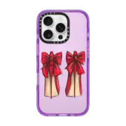 iPhone 16 Pro Impact Case Ruby Christmas Shoes (Fashion Illustration)