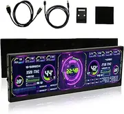 12.7 Inch Secondary Screen, 2880x864 4K 120Hz IPS Stretched Bar LCD Display, Computer Temp Monitor with HDMI, USB C, for Aida64 Sub CPU GPU Display