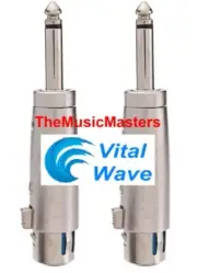 (2) XLR(F) to 1/4 in Mono Male Microphone Mic Cable Audio Adapter Wire Converter