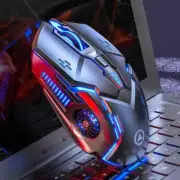 Wired Gaming Mouse LED Backlit 3200dpi 6Button USB Mechanical Mause For Laptop