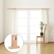 2pcs Curtain Rod Socket Shower Curtain Rod Holder Wardrobe Socket