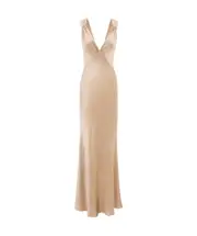 Saint Laurent Cross-Back V-Neck Dress FR36,FR38 rosy