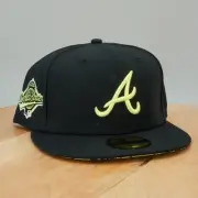 New Era Atlanta Braves Size 7 1/2 Summer Pop 1995 World Series Fitted Hat Cap