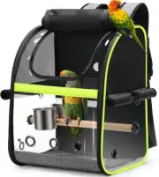 Mochila para transportar pájaros, mochila para pájaros loros con ventana. neuvo.