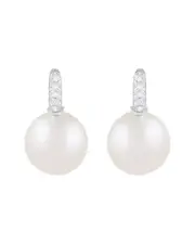 Splendid Pearls 14K 0.17 ct. tw. Diamond 12-13mm Pearl Earrings