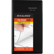 AT-A-GLANCE DayMinder Academic 2025-2026 Weekly Planner, Black