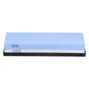 2pcs Knife Sharpening Stone Set 400/1000 Grit with Rubber Base, Blue/white